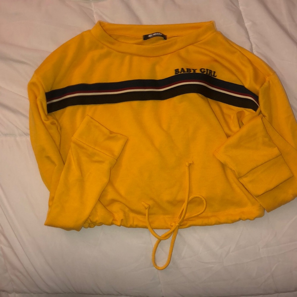 Baby girl cropped long sleeve top